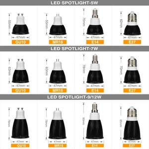 <span class=keywords><strong>Ampoule</strong></span> <span class=keywords><strong>LED</strong></span> 5/7/9/12W 220V 230V, projecteur <span class=keywords><strong>GU10</strong></span> MR16 E14 E27, puce COB, <span class=keywords><strong>angle</strong></span> de faisceau <span class=keywords><strong>120</strong></span> degrés, spot pour lampe domestique - Product Image 5