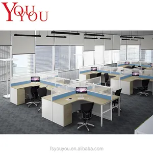 La estación de trabajo de oficina de diseño en forma de u de muebles estación de trabajo de oficina