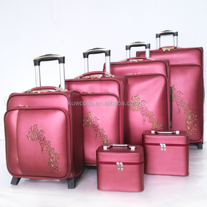 Màu Trắng Mỹ Phẩm Trường Hợp Bánh Xe 6 Cái Set Valise Pu Da Spinner Bánh Xe Da Bộ Vali - Product Image 3