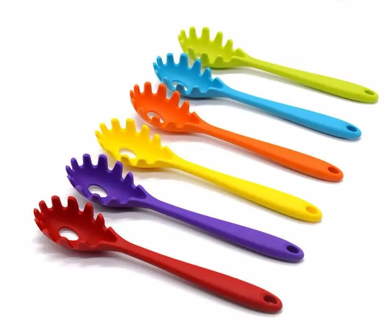 Silicone Salsa Mestolo e Servire Cucchiaio di Spaghetti Forcella Pasta Catcher Cucchiaio