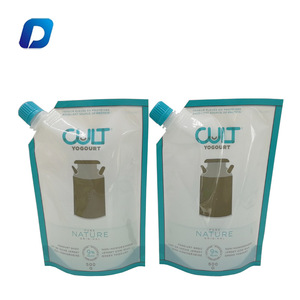 Personalizado de alta calidad de grado alimenticio Stand-Up líquido boquilla bolsa BPA libre con cremallera superior conveniente jugos leches personalizado - Product Image 4