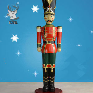 Decoración de Navidad de tamaño natural de fibra de vidrio <span class=keywords><strong>Cascanueces</strong></span> soldados para venta - Product Image 1