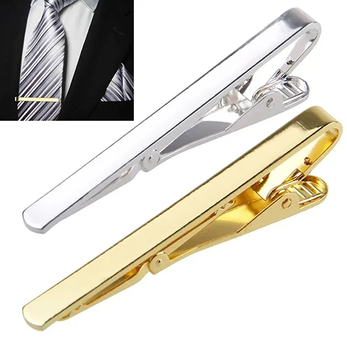 Men's Custom Fashion Copper Necktie Bar Steel Dress Shirts Tie Clips Wedding Ceremony High Quality Metal Tie Pins Accessories