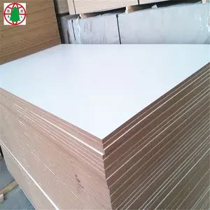 Melamine MDF Wood Price Standard Size 17mm MDF / Semi-hardboards Melamine Colors Wood Fiber Melamine Facing Furniture E2