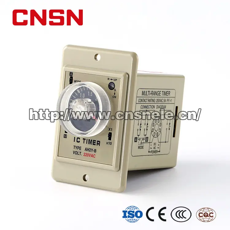 CNSN เครื่องจับเวลาไฟฟ้าหลายระยะ110V 220V,รีเลย์หน่วงเวลาแบบอะนาล็อกตัวจับเวลาตัวนับดิจิตอล