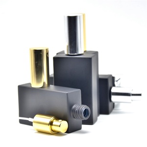 Chất Lượng Cao 50Ml Mờ Màu Đen Hình Chữ Nhật Nước Hoa Thủy Tinh Phun Chai Với Bơm Spreayer - Product Image 3