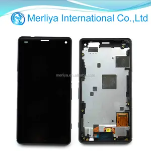 Black Original LCD Touch Screen Assembly & Frame For Sony Xperia Z3 Compact Mini D5803 D5833