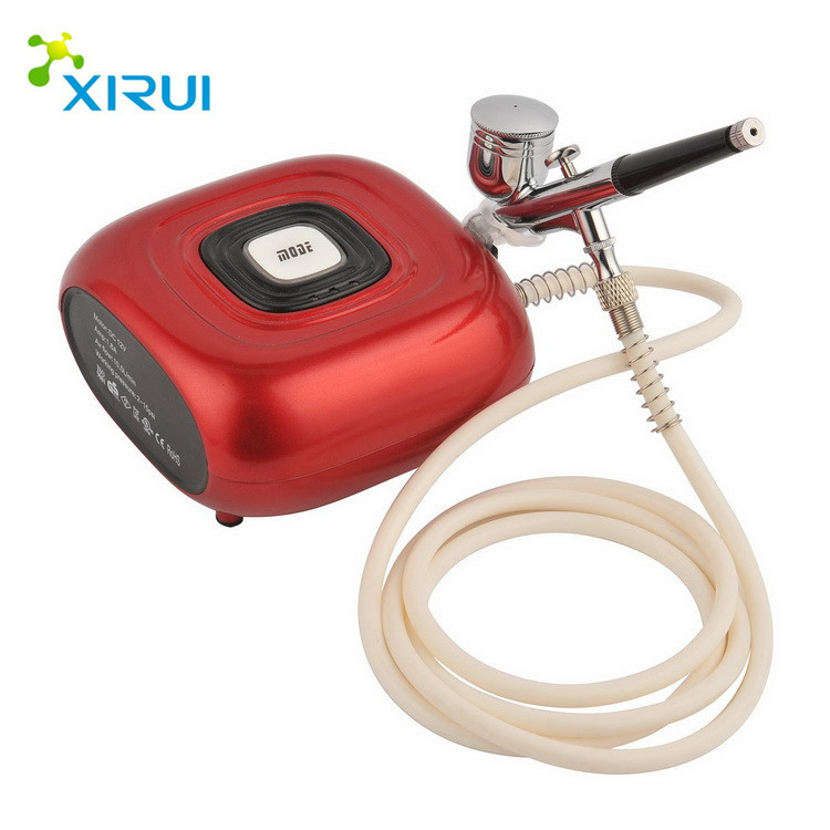 airbrush kit compressor machine for cake nail art make up HS08-6AC-SK Mini Makeup Airbrush Compressor Kit Hyaluronic Acid