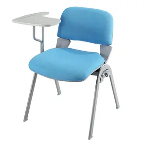 Chaise De Stade Student Chair Sillas/iso/training/conference/fabric School Office Chair with Writing Pad Chaise Bureau Fabric