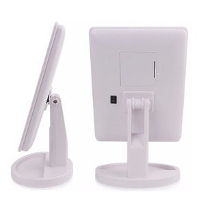 <span class=keywords><strong>Miroir</strong></span> cosmétique personnalisé avec logo, capteur tactile LED, interrupteur à intensité variable, matériau ABS, grossissement 10X/1X, réglage de la luminosité, pliable - Product Image 6