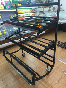 Móvil 3 capa estante de metal para frutas y verduras tienda al por menor en línea plataforma - Product Image 5