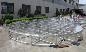 4ft * 4ft quadrato di vetro/acrilico fase di nozze elegante piattaforma di Truss display per luoghi di eventi - Product Image 5
