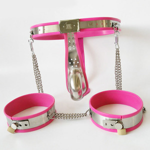 RVS BDSM Bondage Set Mannelijke Kuischheidsriem Broek Anale <span class=keywords><strong>Plug</strong></span> Dijbeenring Metalen Kuischheidsapparaat Cock Cage Seks Speelgoed voor Mannen - Product Image 5