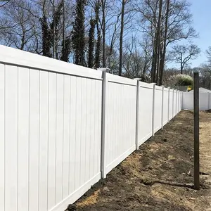 Fentech White Flat Top PVC Vinyl Kunststoff verwendet Privacy Fence