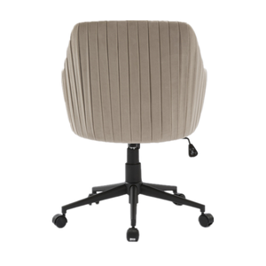 Chaise <span class=keywords><strong>de</strong></span> <span class=keywords><strong>bureau</strong></span> exécutive moderne en tissu velours, dossier mi-hauteur, hauteur réglable, roulettes en nylon, pivotante, design simple certifié - Carlford - Product Image 3