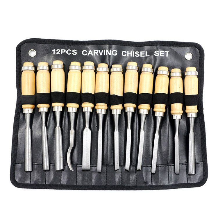 12 Pieces Wood Carving Chisel Set ,Carving Tool Kit