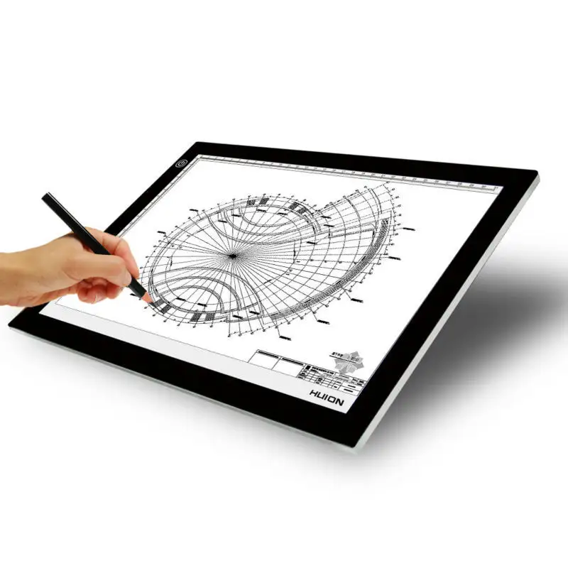 Huion-panel acrílico para tatuar, tablero de dibujo, escritura, copia, led, iluminado