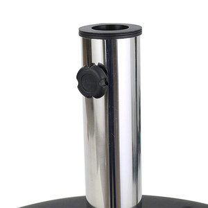Stainless <strong>Steel</strong> Black <strong>Umbrella</strong> <strong>Base</strong> with Wheel - Product Image 2