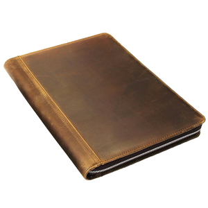 Dây kéo Kinh Doanh Danh Mục Đầu Tư Padfolio A4 Kinh Doanh Máy Tính Xách Tay Với Máy Tính Chuyên Nghiệp Đen PU Tập Tin Da - Product Image 1
