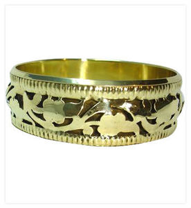 Hot Selling Machine Cut Pattern Brass Bangle - Product Image 1