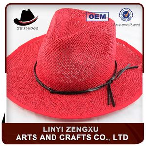 Fuente de la fábrica barata de gran sombrero de paja niños sombreros de panamá - Product Image 5