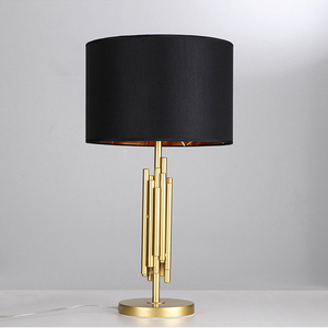 Trung Sơn Chiếu Sáng Đen Chụp Đèn Vàng Cơ Sở Ánh Sáng Đèn Bàn Cho Phòng Khách - Product Image 3