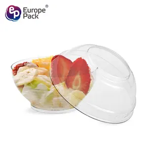 Eco-friendly food grade 90ml di plastica usa e getta ciotola di zucchero con coperchio