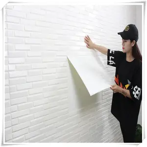 3D self adhesive wallpaper for kids oblique brick wallpaper wall panel