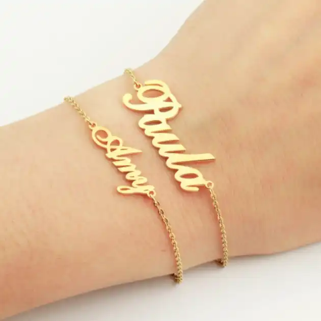 Script 'love' Nameplate Bracelet | Tiny Tags