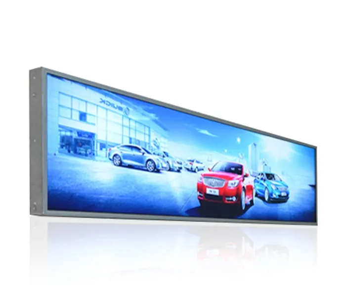 חם פופולרי אולטרה רחב בר LCD נמתח תצוגת פרסום LCD