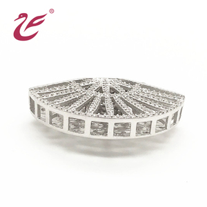 2018 <span class=keywords><strong>el</strong></span> último diseño 925 plata esterlina en forma de abanico joyería del corchete conector para collar o pulsera - Product Image 4