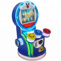 Machine de jeu vidéo d'arcade pour enfants, jeu de musique de tambour en plastique, jeu de tambour Doraemon à pièces, parc d'attractions intérieur