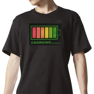 2019 hot selling China custom light up t-shirt sound activated led t shirt