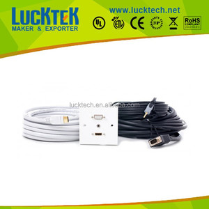 VGA audio 86*86 placa de pared Blanco/negro - Product Image 1