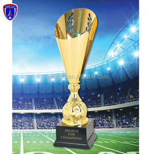 14.2 इंच # 222GF-A तीन आकार तामचीनी लोगो के साथ प्राचीन चांदी धातु गोल्फ ट्रॉफी - Product Image 2