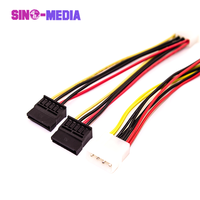 Cable de Alimentación SATA de Cobre de 18 Pines a 6 Pines Hembra con Carga y Transferencia de Datos, 15 cm de Longitud, Aislamiento de PVC, para Impresora