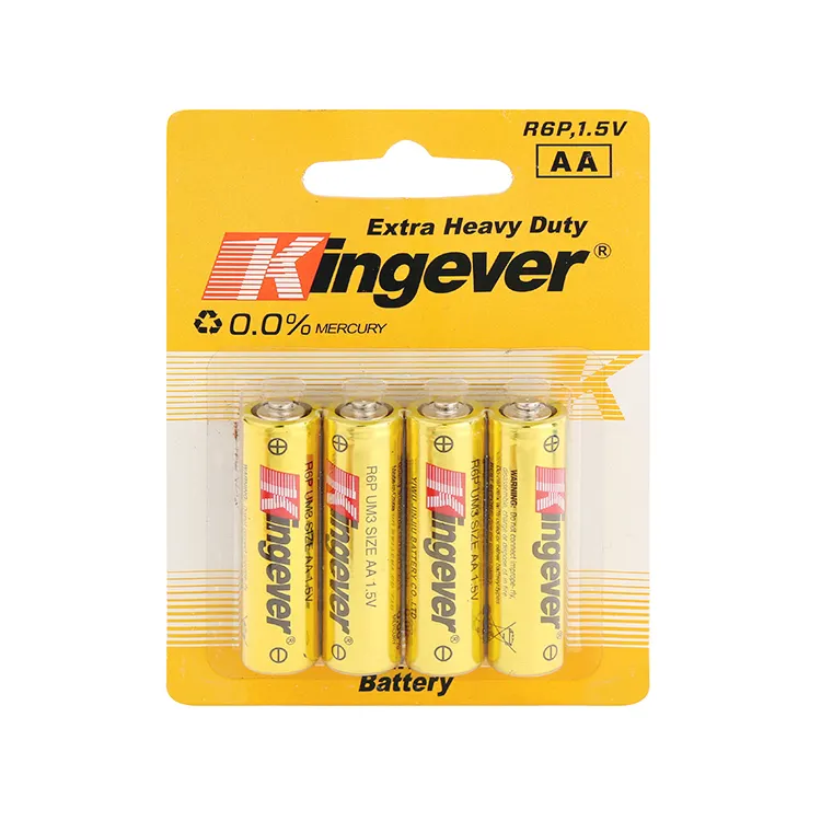 Kingever r6p aa 1.5vバッテリー (アルミホイル付き)