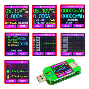 Rd Um24c Usb 2.0 Kleur Led Display Dc Voltmeter Ampèremeter Kabel Weerstand Batterij <span class=keywords><strong>Tester</strong></span> Spanning Stroom <span class=keywords><strong>Power</strong></span> <span class=keywords><strong>Bank</strong></span> Usb Meter - Product Image 5