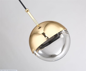 Arte Decorativo moderno forma de <span class=keywords><strong>la</strong></span> bola <span class=keywords><strong>rosa</strong></span>/oro/negro Metal cubierta colgante de luz para el restaurante - Product Image 6