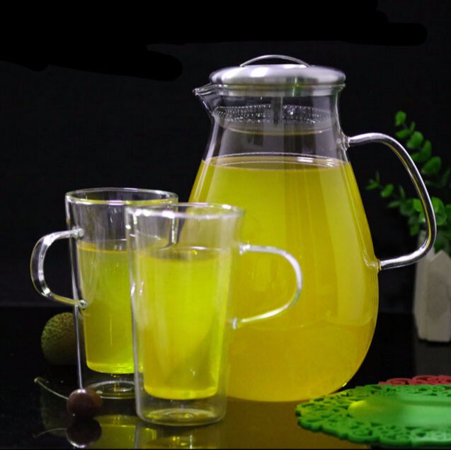 Heat-resistance Glass Tea Pot Kettle Set Clear High Quality Glass Pitcher Heat-resisting Jug