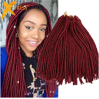 Produits capillaires : Tresses synthétiques douces au crochet de 18 pouces, fausses locks au crochet