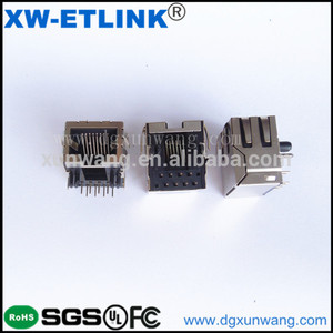 RJ45 Connecteur 10P8C EMI Ultra-mince Ultra-Faible Profil Type Étiquette-Vers Le Bas Ind Temp - Product Image 3