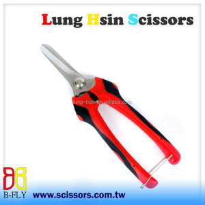 Nhà sản xuất thép không gỉ Lưỡi nhựa xử lý chống trượt Grip vườn hoa secateur Kéo cắt tỉa - Product Image 4