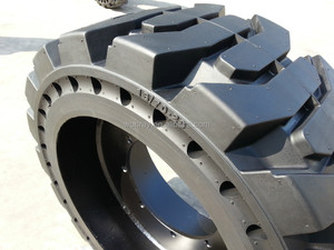 12X16.5 Pneu, bouw Schranklader Massieve Banden 10-16.5 12-16.5 Met 8 Gaten Split Velg Wiel - Product Image 3