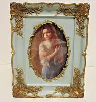 Antique Looking Gold Vintage Victorian Style 4 "X 6" Oval Picture Frame