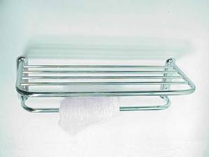 Dual-Tier D-Shaped Metal Wall-Mounted Towel <b>Shelf</b> for Bathroom for Hotels and Apartments <b>Corner</b> Mounted - Product Image 5