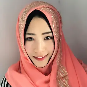 Dubai Hijab muslimische Mode Schal Kopf bedeckung in gemischten Farben