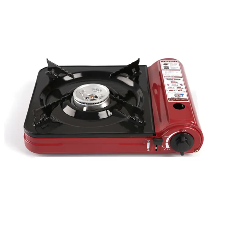 Kompor Gas Butana Portabel Kit Bertahan Hidup Mini Berkemah Luar Ruangan Hiking Topfire Merah Logo Khusus Kotak Warna Kompor Gas Cooktop 8 Buah B-611-9