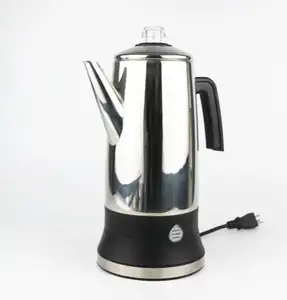 Cafeteras Máquina de café de acero inoxidable, cafetera eléctrica Moka,  cafetera eléctrica de 12 tazas, cafetera eléctrica de 1.8 L, cafetera con