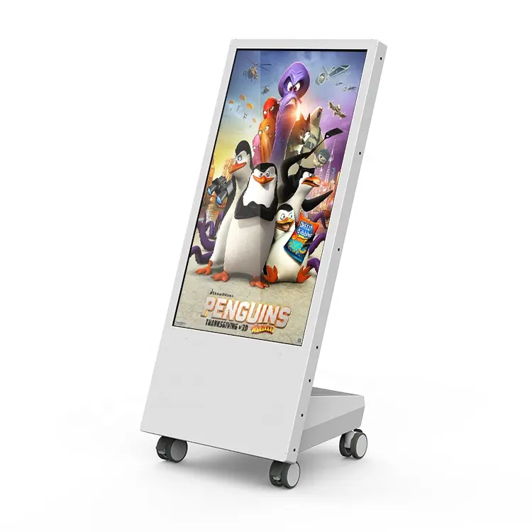 32 inch Stand Alone multimedia kiosk advertising equipment display Android Digital Signage with battery powered holder